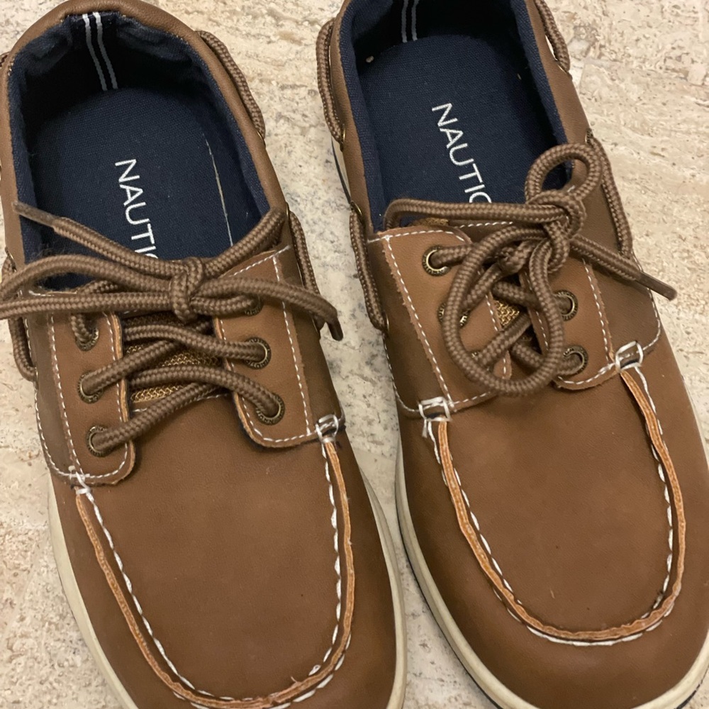 Nautica Pre School Brown Boat Shoes